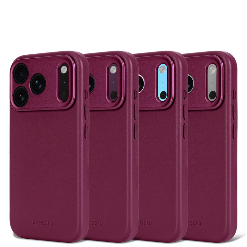 Funda de piel MagSafe iPhone 18 Pro Max / 17 Pro Max Aubergine