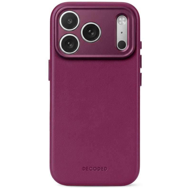 Funda de piel MagSafe iPhone 18 Pro Max / 17 Pro Max Aubergine