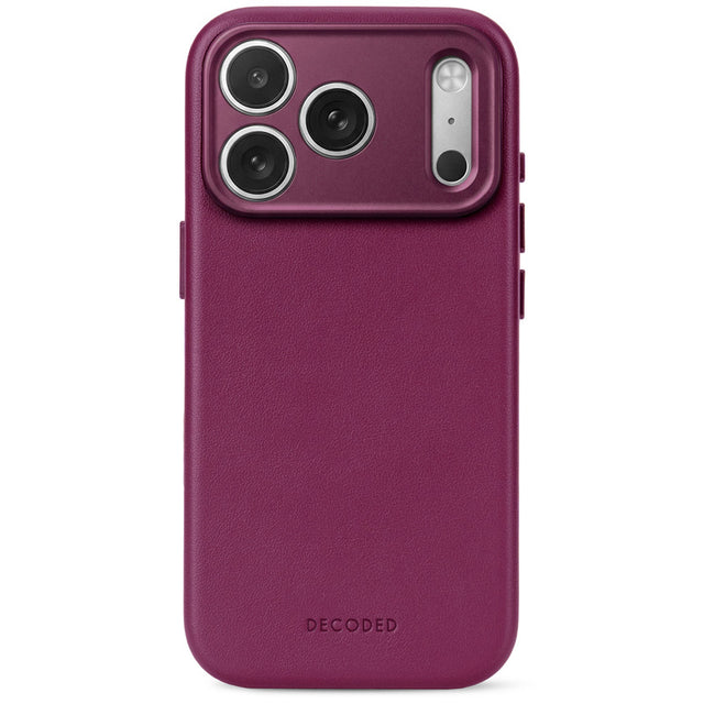 Funda de piel MagSafe iPhone 18 Pro Max / 17 Pro Max Aubergine