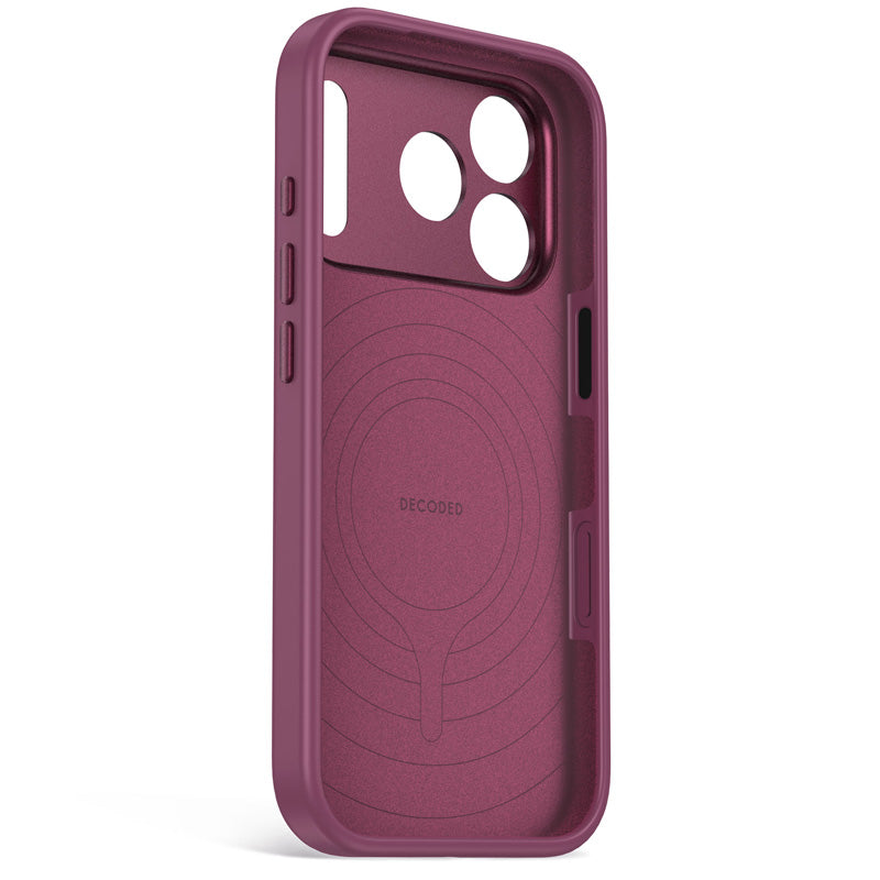 Funda de Silicona Antimicrobiana MagSafe iPhone 18 Pro Max Ciruela