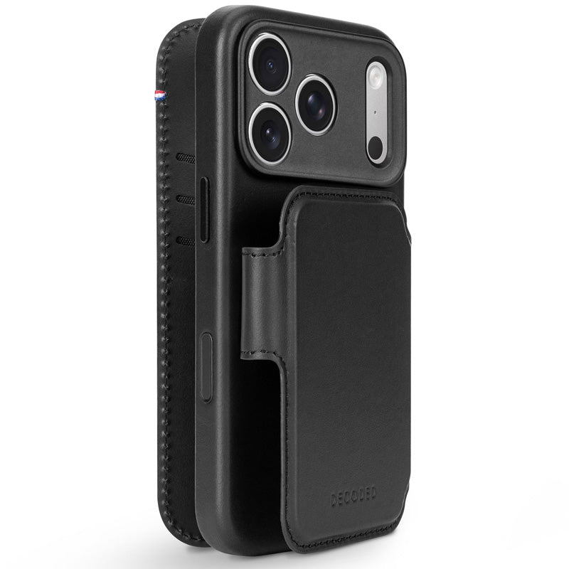 Folio desmontable de piel MagSafe iPhone 18 Pro Max Black