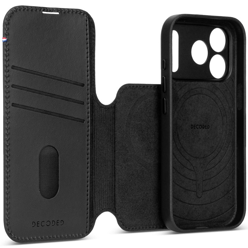 Folio desmontable de piel MagSafe iPhone 18 Pro Max Black