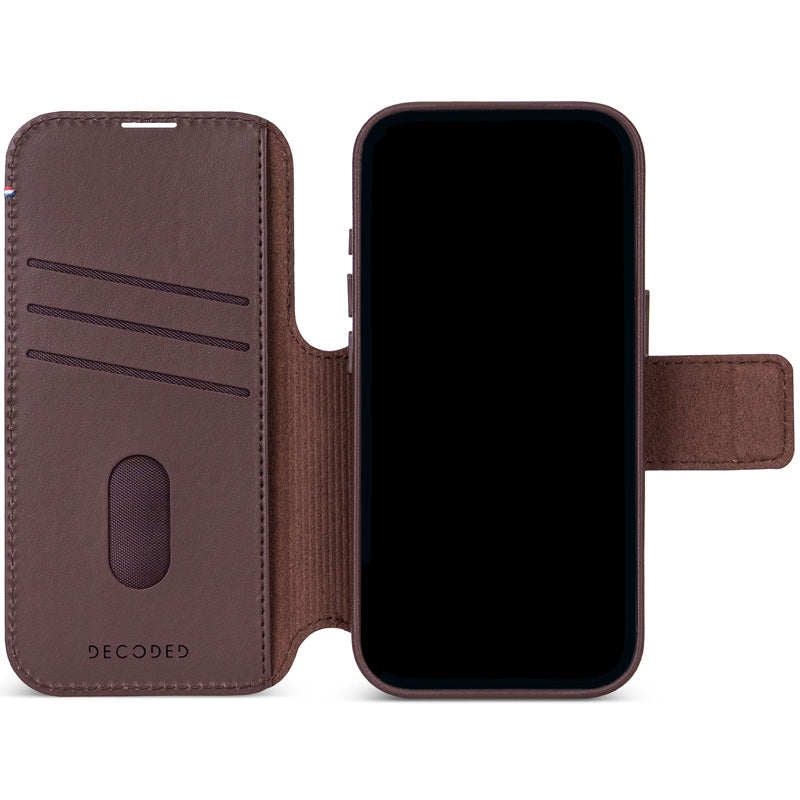 Folio de cuero desmontable MagSafe para iPhone 18 Pro Max Chocolate Brown