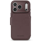 Folio de cuero desmontable MagSafe para iPhone 18 Pro Max Chocolate Brown