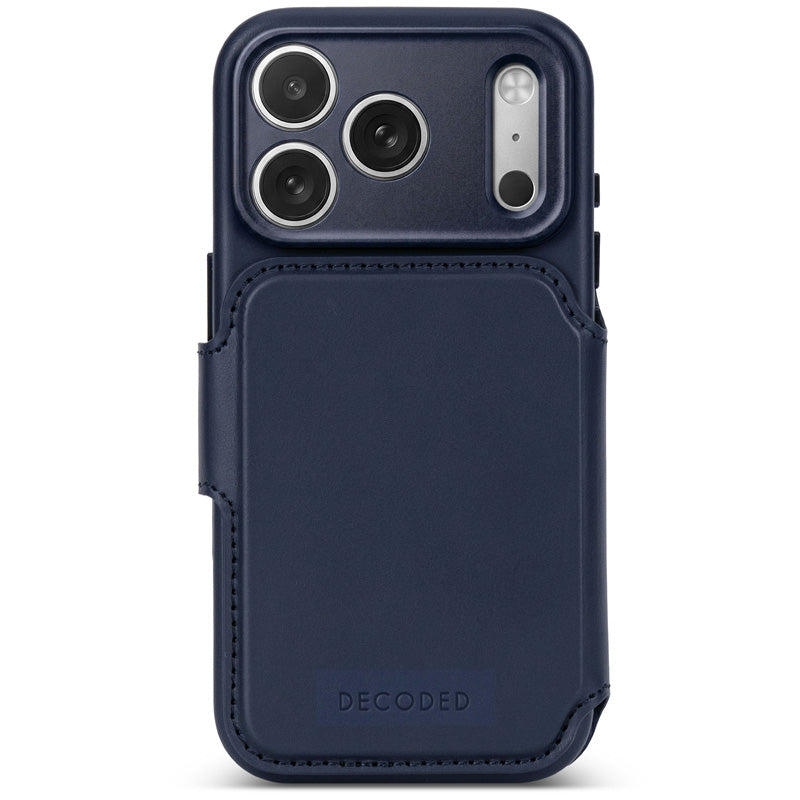 Folio desmontable de cuero MagSafe iPhone 18 Pro Max Medianoche