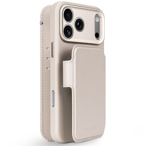 Folio desmontable de piel MagSafe iPhone 18 Pro Max / 17 Pro Max Taupe