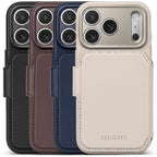 Folio desmontable de piel MagSafe iPhone 18 Pro Max Taupe