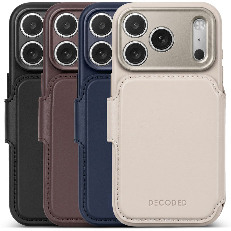 Folio desmontable de piel MagSafe iPhone 18 Pro Max Taupe