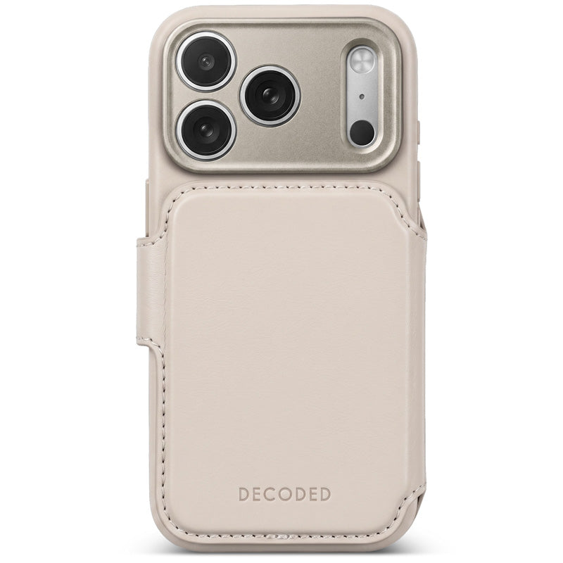 Folio desmontable de piel MagSafe iPhone 18 Pro Max Taupe