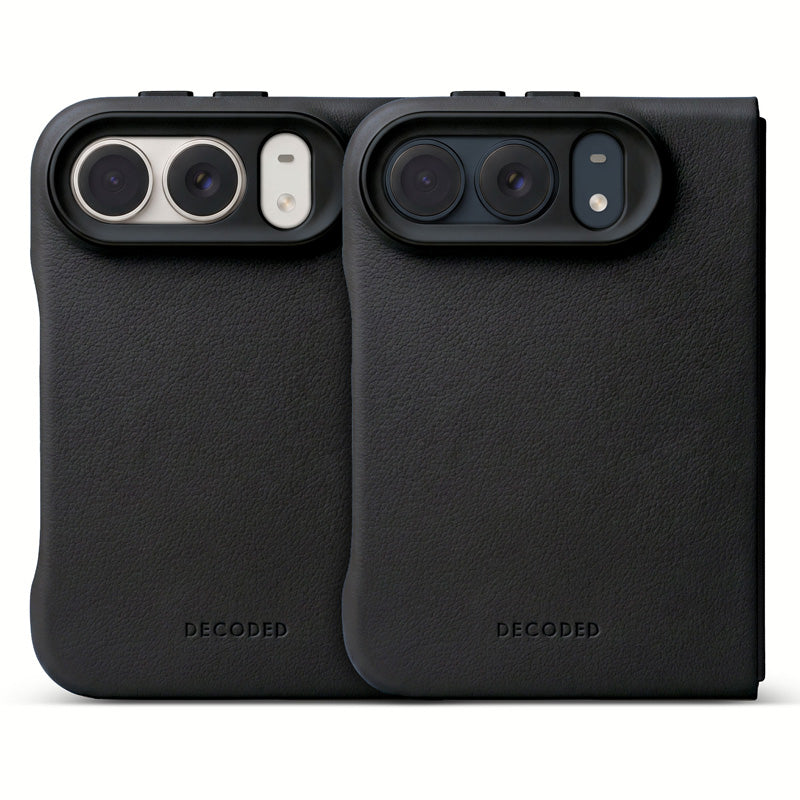 Funda de Cuero MagSafe para iPhone Duo Negro