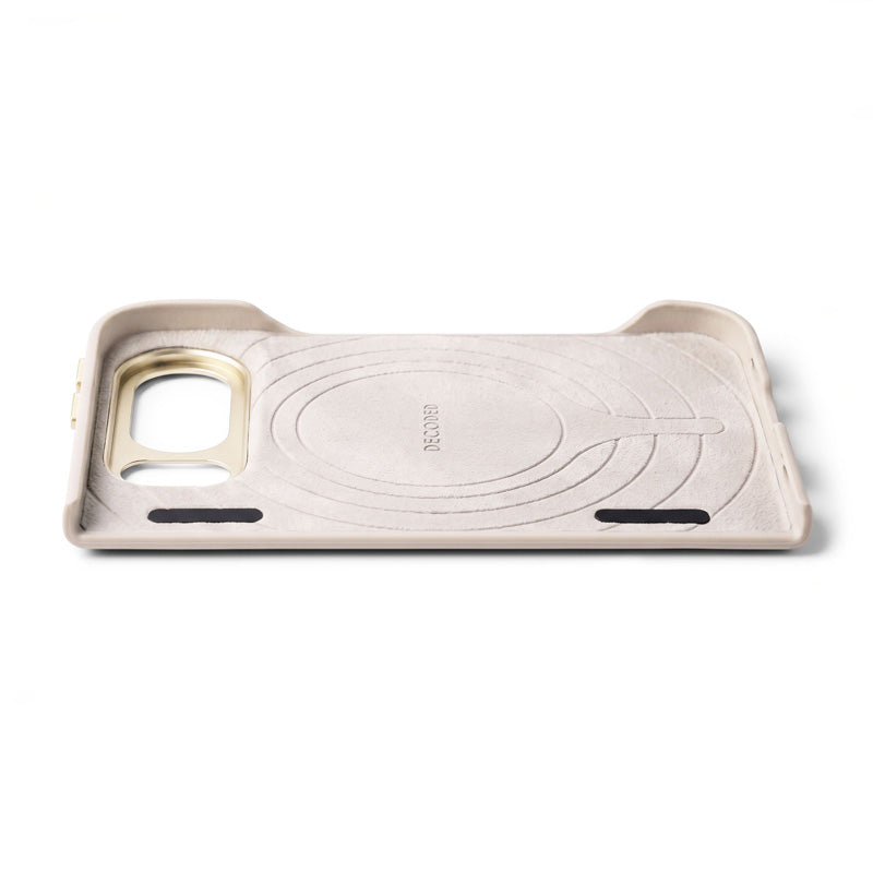 Funda de piel MagSafe para iPhone Duo Solid Clay