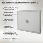 Funda Rígida Edge para MacBook Air 15 (M2/M3/M4/M5) Transparente