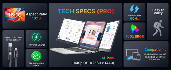 Trio 3 Pro (1400p QHD) Negro