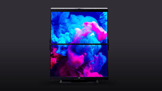 Monitores FHD 1080p apilados de 24"