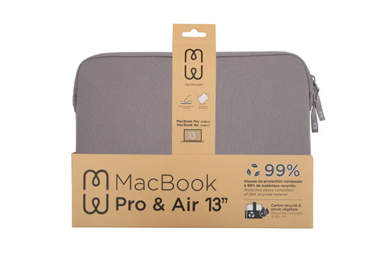 Funda MacBook Pro/Air 13 Basics ²Life Gris/Blanco