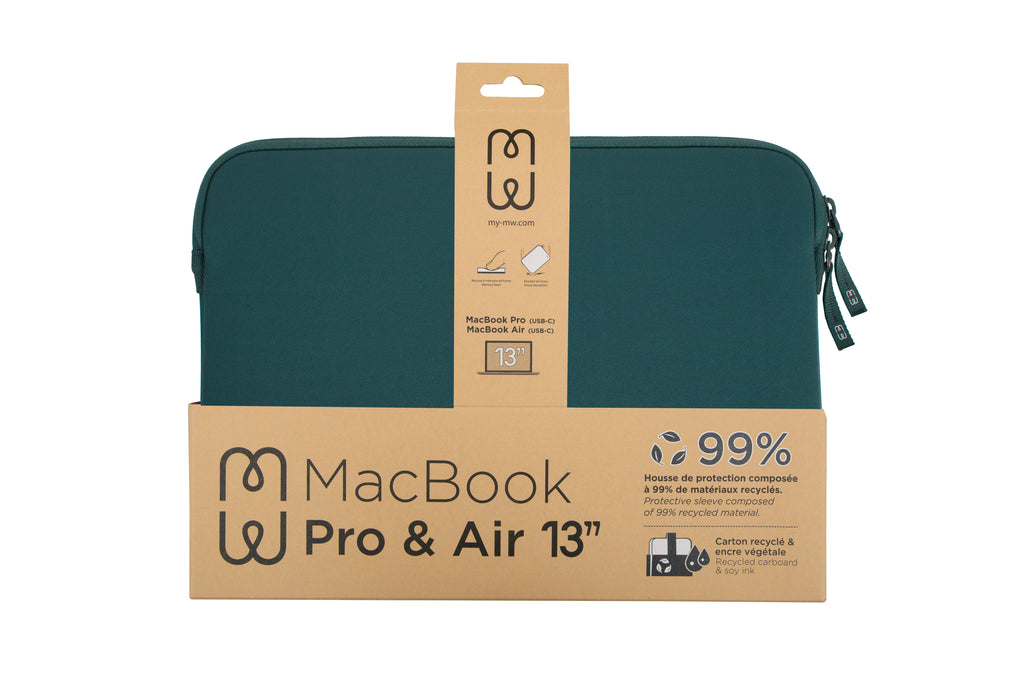 Funda MacBook Air 15 Basics ²Life Verde/Blanco