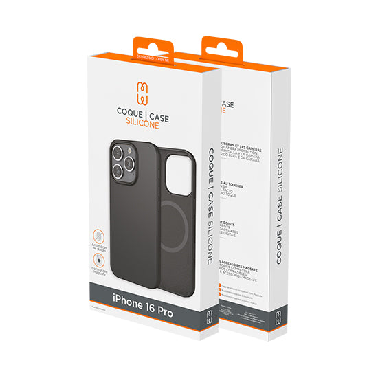 Funda de silicona MagSafe iPhone 16 Pro Negro