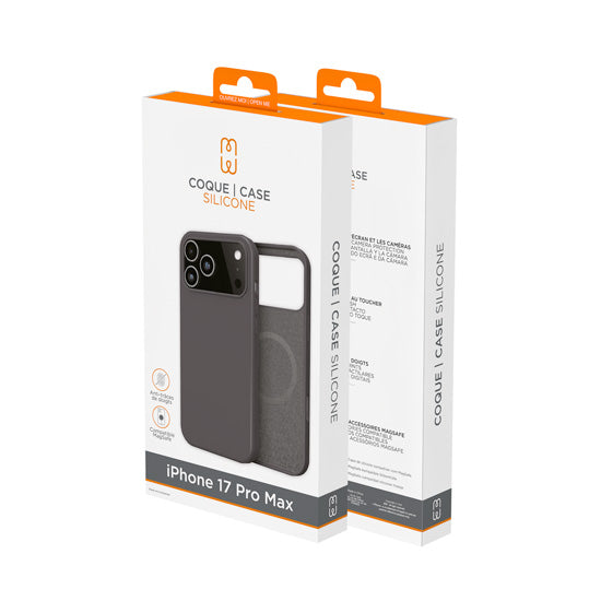 Funda de silicona MagSafe iPhone 17 Pro Max Negro