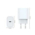 Cargador USB-C PD 20W Blanco