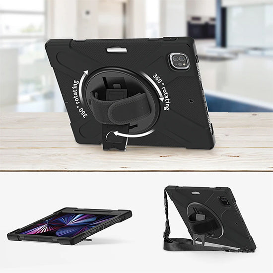 Funda Securit Rotativa iPad Pro 12.9 (2021/22 - 5/6ª gen) Negro Polybag