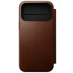 Modern Leather Folio iPhone 18 Pro Max Rustic Brown