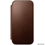 Modern Leather Folio iPhone 18 Pro Max Rustic Brown