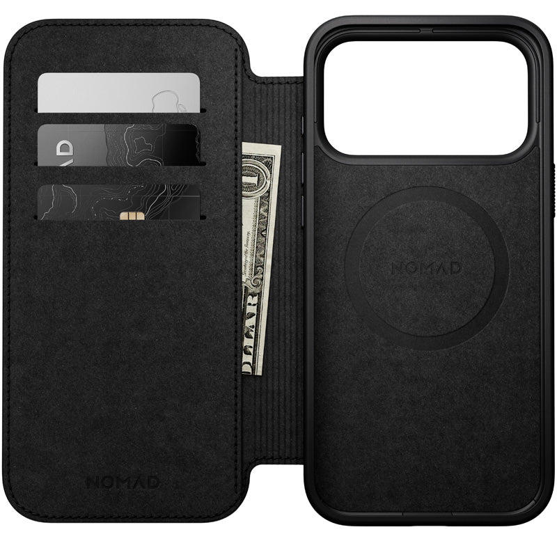 Modern Leather Folio iPhone 18 Pro Max Negro