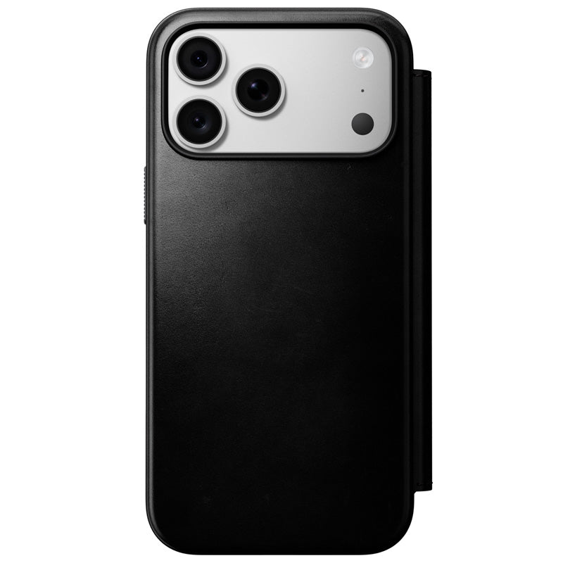 Folio de Cuero Modern Horween iPhone 18 Pro Max / 17 Pro Max Negro
