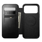 Folio de Cuero Modern Horween iPhone 18 Pro Max / 17 Pro Max Negro
