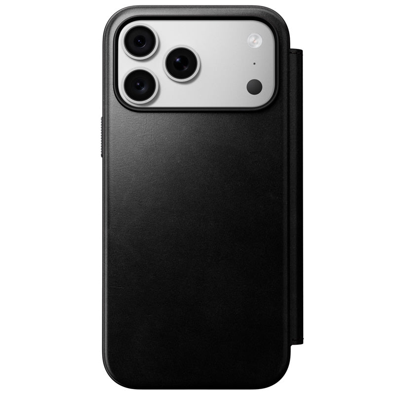 Folio de Cuero Modern Horween iPhone 18 Pro Max / 17 Pro Max Negro