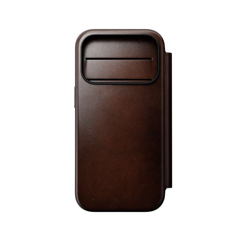 Folio de Cuero Modern Horween iPhone 18 Pro / 17 Pro Rustic Brown