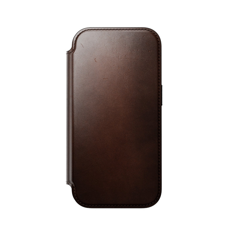 Folio de Cuero Modern Horween iPhone 18 Pro / 17 Pro Rustic Brown