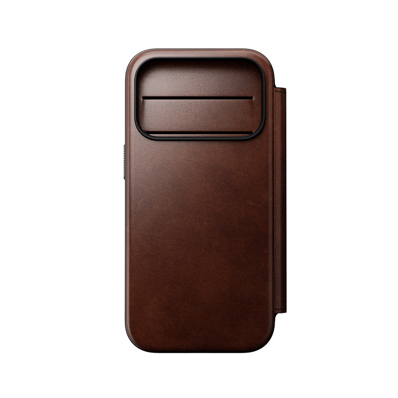 Folio de Cuero Modern Horween iPhone 18 Pro / 17 Pro Rustic Brown