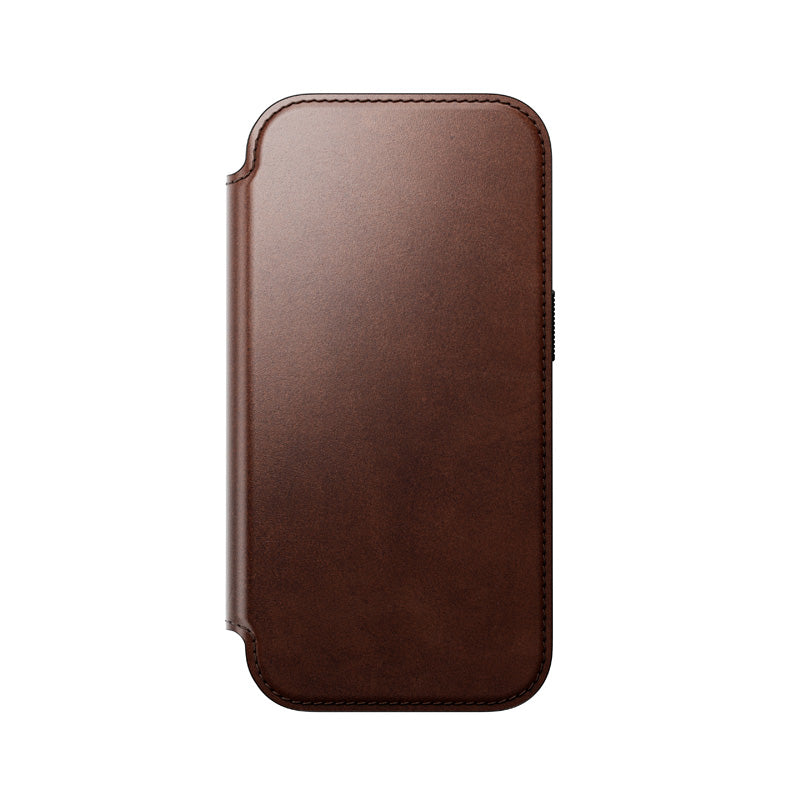 Folio de Cuero Modern Horween iPhone 18 Pro / 17 Pro Rustic Brown