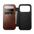 Folio de Cuero Modern Horween iPhone 18 Pro / 17 Pro Rustic Brown