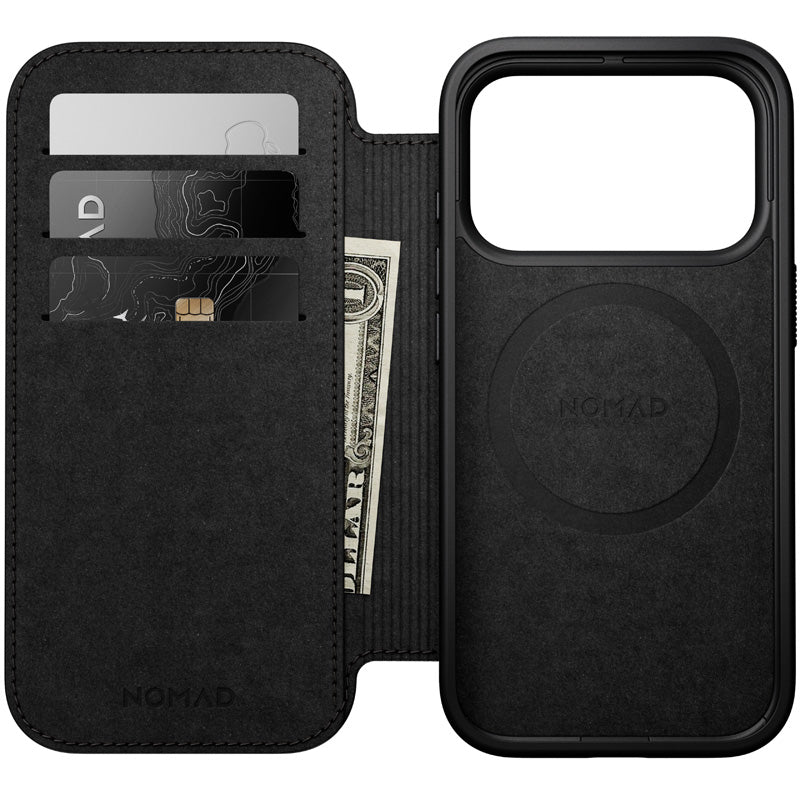 Modern Leather Folio iPhone 18 Pro Negro