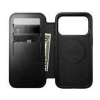 Folio de Cuero Modern Horween iPhone 18 Pro / 17 Pro Negro