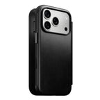 Folio de Cuero Modern Horween iPhone 18 Pro / 17 Pro Negro
