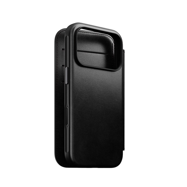 Folio de Cuero Modern Horween iPhone 18 Pro / 17 Pro Negro