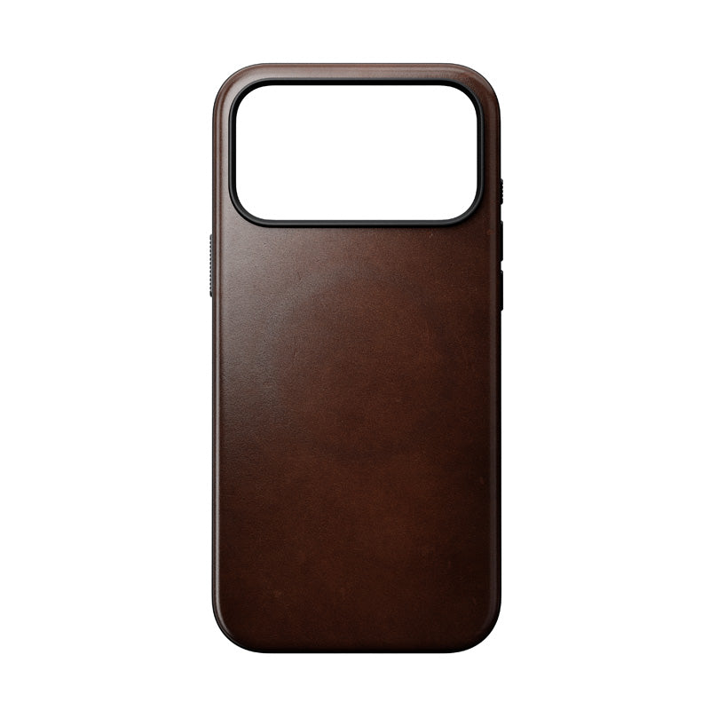 Funda Modern Horween de cuero para iPhone 18 Pro Max / 17 Pro Max Rustic Brown
