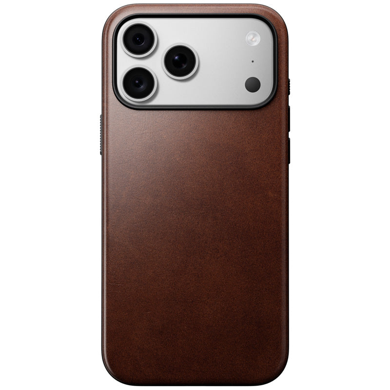 Funda Modern Horween de cuero para iPhone 18 Pro Max / 17 Pro Max Rustic Brown