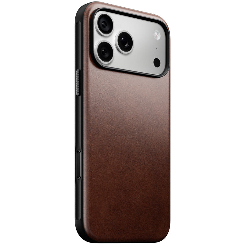 Funda Modern Horween de cuero para iPhone 18 Pro Max / 17 Pro Max Rustic Brown