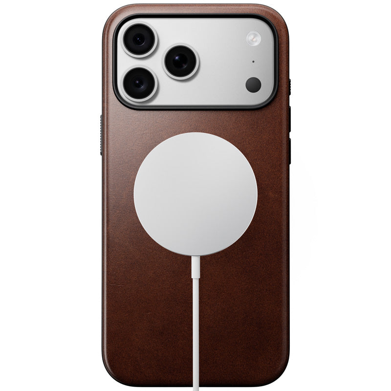 Funda Modern Horween de cuero para iPhone 18 Pro Max / 17 Pro Max Rustic Brown