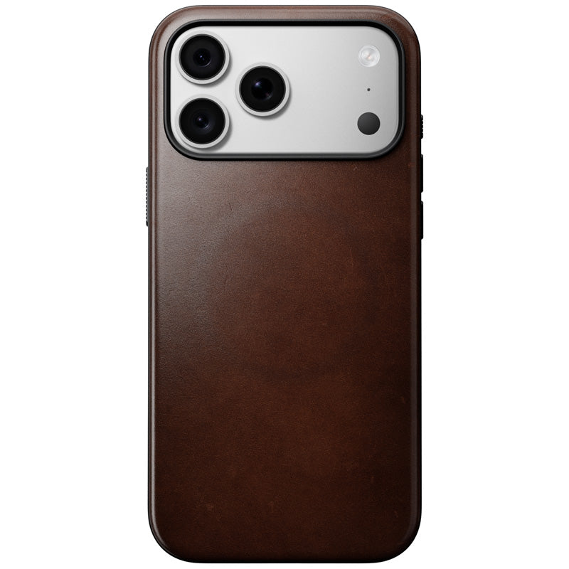 Funda Modern Horween de cuero para iPhone 18 Pro Max / 17 Pro Max Rustic Brown