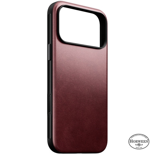 Funda Modern Horween cuero iPhone 18 Pro Max / 17 Pro Max Burgundy