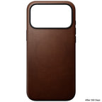 Funda Modern de cuero iPhone 18 Pro Max / 17 Pro Max Rustic Brown