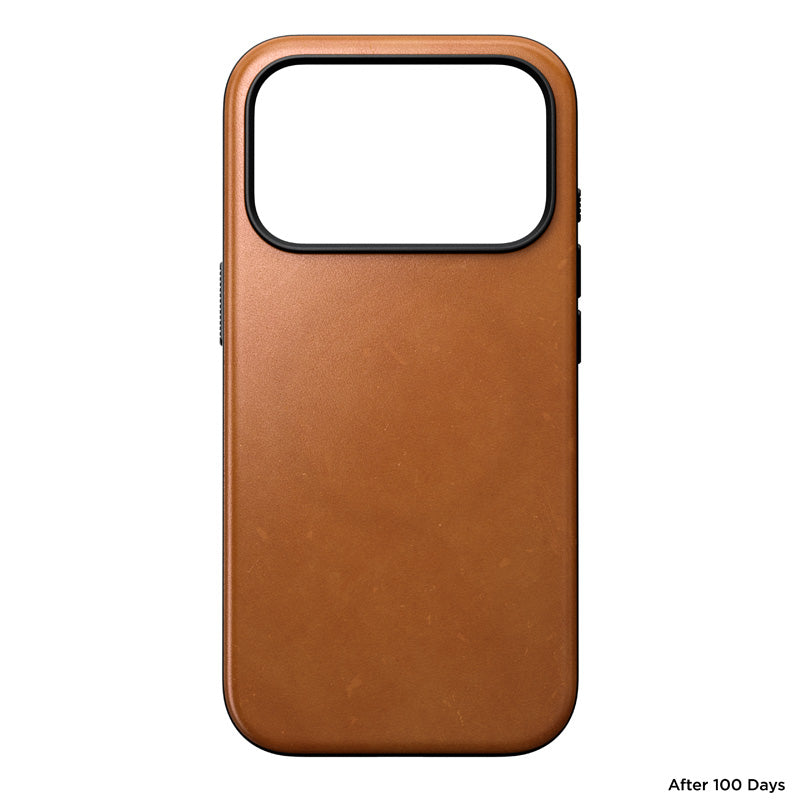 Funda Modern Leather iPhone 18 Pro English Tan
