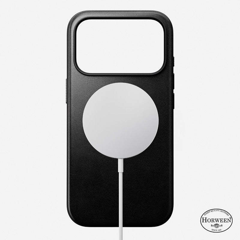 Funda Modern Horween de piel iPhone 18 Pro / iPhone 17 Pro Negro