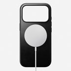 Funda Modern Horween de piel iPhone 18 Pro / iPhone 17 Pro Negro
