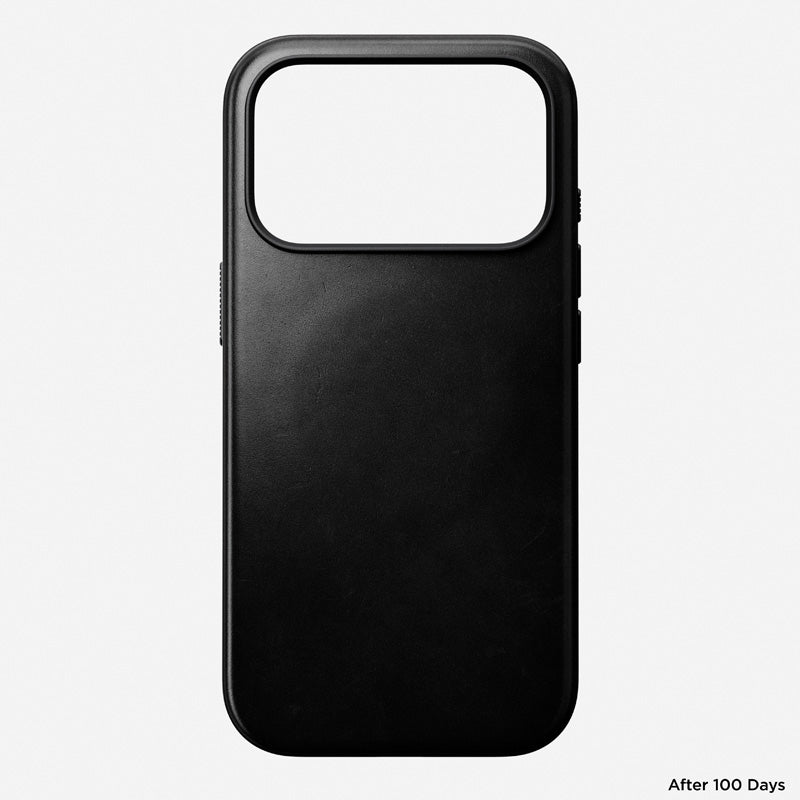 Funda Modern Horween de piel iPhone 18 Pro / iPhone 17 Pro Negro